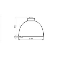 Dimension Drawing (without table) - BDS962 LED120/740 II MDW 9005 CLOSRTB 10