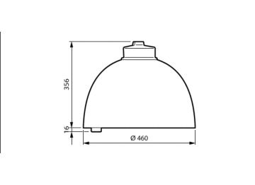 Dimension Drawing (without table) - BDS962 LED120/740 II MDW 9005 CLOSRTB 10