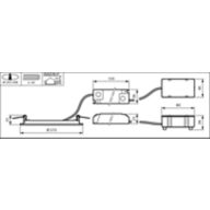 Dimension Drawing (without table) - DN145B LED20S/840 WIA-E WH