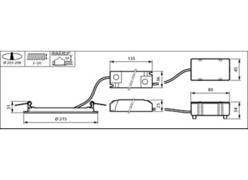  840 neutral white - Power supply unit - Safety class II - White