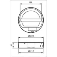 Dimension Drawing (without table) - DN145C LED20S/840 PSU II WH