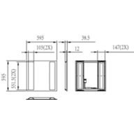 Dimension Drawing (without table) - RC136B G4 34_43_57S/830 PSD W60L60 OC