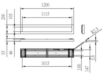 Dimension Drawing (without table) - SM136V G4 36_45_60S/840 PSU W20L120 NOC