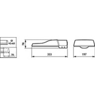Dimension Drawing (without table) - BRP101 LED44/740 II DW SDM10