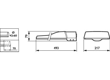 Dimension Drawing (without table) - BRP102 LED110/740 II DM