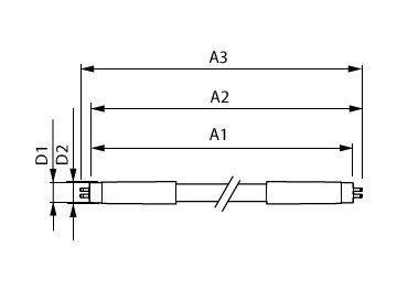 Dimension Drawing (with table) - CorePro LEDtube HF 1200mm HO 26.7W 840T5