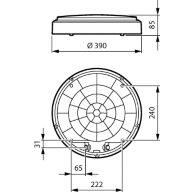 Dimension Drawing (without table) - WL140V LED20S/840 PSU WH