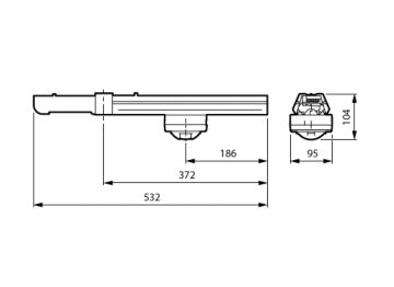 Dimension Drawing (without table) - LL240E MPL 7x2.5 WH