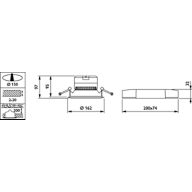  830 warm white - Power supply unit with DALI interface external, DC compatible for central emergency lighting - White reflector without louver - Push-in connector and pull relief - Finger-protected