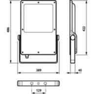 Dimension Drawing (without table) - BVP130 LED210-4S/740 PSU S ALU C1KC3