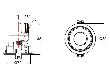 Dimension Drawing (without table) - RS378B P9 930 PSD VWB WP D75 M-WH PROCAU