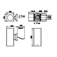 Dimension Drawing (without table) - BWP410 LED NW 220V 40W NB PSU 7012