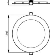 Dimension Drawing (without table) - DL252 G2 R Rd LED 2000 65K 24W 11" WV