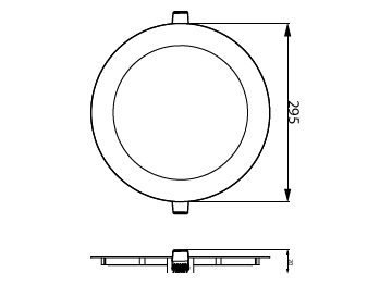 Dimension Drawing (without table) - DL252 G2 R Rd 2000 65K 24W 11" EMC