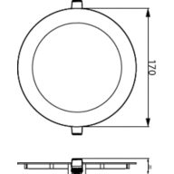 Dimension Drawing (without table) - DL252 G2 R Rd 900 65K 12W 6" EMC