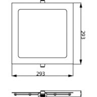 Dimension Drawing (without table) - DL252 G2 R SQ 2000 65K 24W 11" EMC