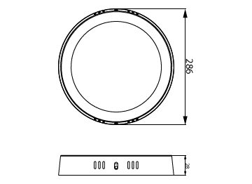 Dimension Drawing (without table) - DL252 G2 SF RD 2000 65K 24W 11" EMC