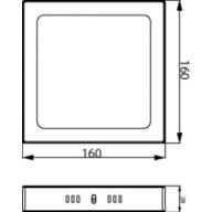 Dimension Drawing (without table) - DL252 G2 SF SQ 900 65K 12W 6" EMC