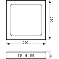 Dimension Drawing (without table) - DL252 G2 SF SQ 1300 65K 18W 8" EMC