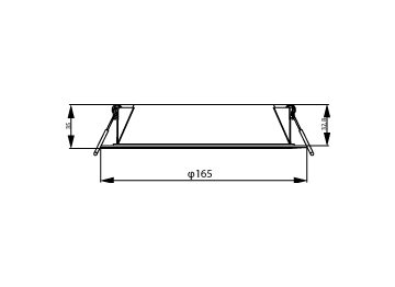 Dimension Drawing (without table) - DN020B G4 LED9/WW 9W 220-240V D150
