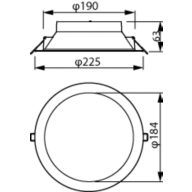 Dimension Drawing (without table) - DN029B G2 LED20/CCT PSR-E D200 GM