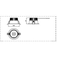 Dimension Drawing (without table) - DN035B D100 LED10/830 PSU WH G2