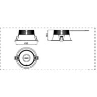 Dimension Drawing (without table) - DN035B D150 LED20/865 PSU WH G2