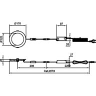 Dimension Drawing (without table) - DN065B G4 12S/830_840_865 PSU-E D150 PG