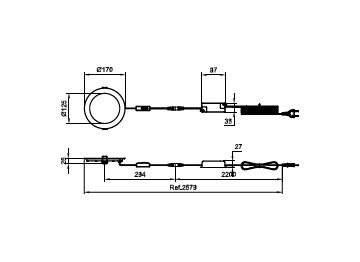 Dimension Drawing (without table) - DN065B G4 12S/830_840_865 PSU-E D150 PG