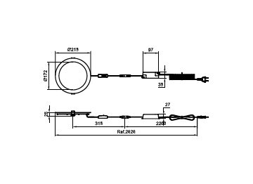 Dimension Drawing (without table) - DN065B G4 20S/830_840_865 PSU-E D200 PG