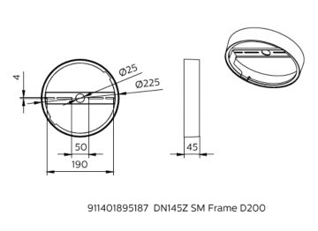 Dimension Drawing (without table) - DN145Z SM Frame D200