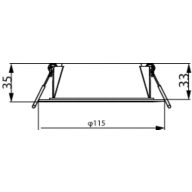 Dimension Drawing (without table) - DN200 G3 LED6 830 7W D100 CN
