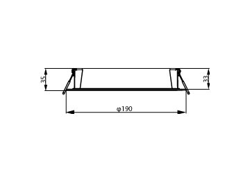 Dimension Drawing (without table) - DN200 G3 LED15 840 16W D175 CN