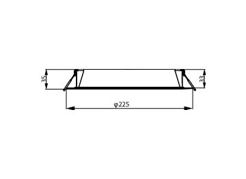 Dimension Drawing (without table) - DN200 G3 LED20 830 20W D200 CN
