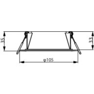 Dimension Drawing (without table) - DN200 G3 LED6 865 6W D90 CN