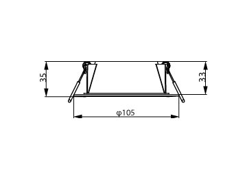 Dimension Drawing (without table) - DN200 G3 LED6 830 6W D90 CN