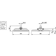 Dimension Drawing (without table) - BTP764 LED64-4S/740 DSW1 PSD-SR SRT SRB