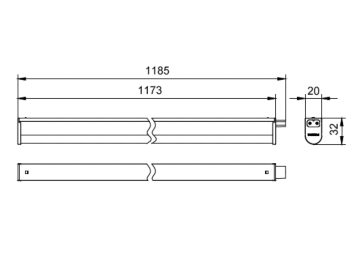 Dimension Drawing (without table) - BN158C LED16/SCCT L1200 GM