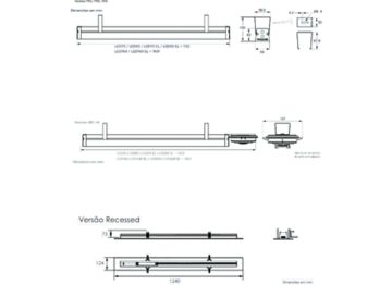 Dimension Drawing (without table) - BN310P Bracket Black Spare Part