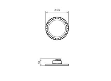Dimension Drawing (without table) - BY518P SE LED200/NW PSU WB BR