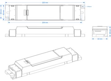 Dimension Drawing (without table) - EM300V ELP3 kit HV 6.4V 2000mAh LFP