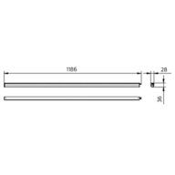 Dimension Drawing (without table) - BN021C LED19S/830 L1200