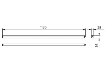 Dimension Drawing (without table) - BN021C LED20S/840 L1200