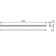 Dimension Drawing (without table) - BN021C LED24S/830 L1500