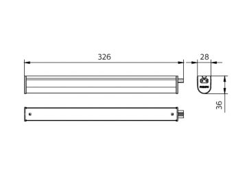 Dimension Drawing (without table) - BN021C LED5S/830 L300