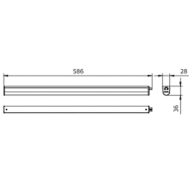 Dimension Drawing (without table) - BN021C LED10S/830 L600