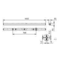 Dimension Drawing (without table) - BN126C LED80S/840 PSU L1500