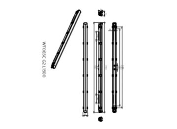Dimension Drawing (without table) - WT065C LED41_68S/840 PSU L1500