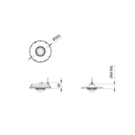 Dimension Drawing (without table) - BY120X G6 LED200/840 SIA WB H4