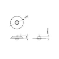 Dimension Drawing (without table) - BY122X G6 LED400/840 SIA NB H4